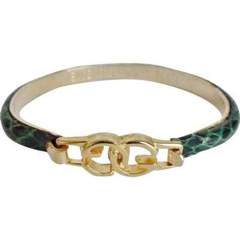 vintage gucci bracelet snakeskin